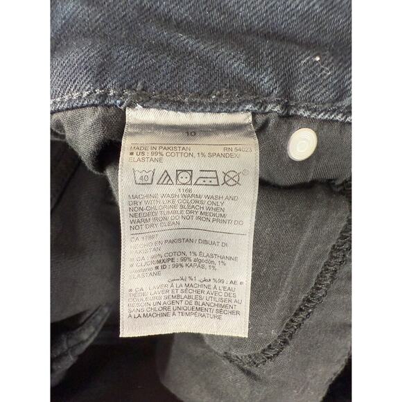 NEW Old Navy Sz 10 Button Fly Distressed High Rise Straight Jeans Slim Pockets - Picture 11 of 12